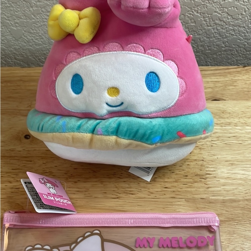 My Melody Squishmallows Plush and Slim Pouch - Picture 4 of 10